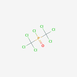 molecular formula C2Cl7OP B14700755 Phosphinic chloride, bis(trichloromethyl)- CAS No. 23041-25-0