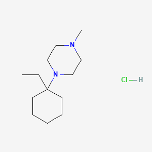molecular formula C13H27ClN2 B14700784 Piperazine, 1-(1-ethylcyclohexyl)-4-methyl-, hydrochloride CAS No. 21602-44-8