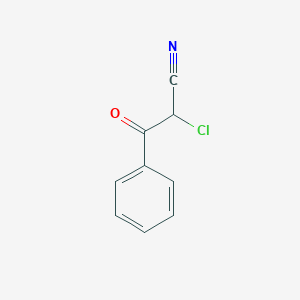 molecular formula C9H6ClNO B14700786 2-Chloro-3-oxo-3-phenylpropanenitrile CAS No. 22518-21-4