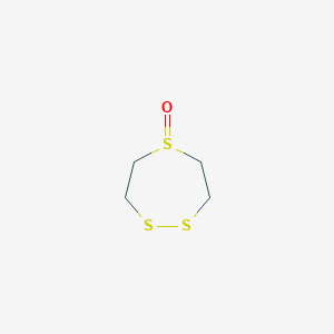 molecular formula C4H8OS3 B14700796 1,2,5-Trithiepane 5-oxide CAS No. 22809-86-5