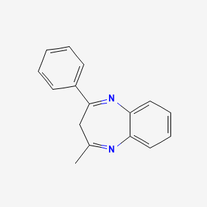 molecular formula C16H14N2 B14700855 2-methyl-4-phenyl-3H-1,5-benzodiazepine CAS No. 14926-34-2