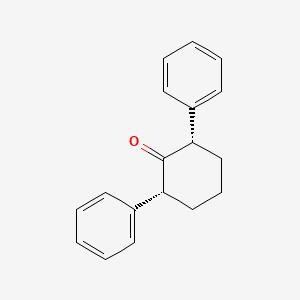 molecular formula C18H18O B14700899 Cyclohexanone, 2,6-diphenyl-, cis- CAS No. 20834-02-0