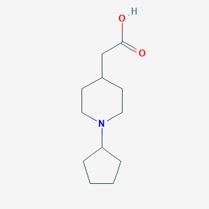 B1470090 2-(1-Cyclopentylpiperidin-4-yl)acetic acid CAS No. 1368499-85-7