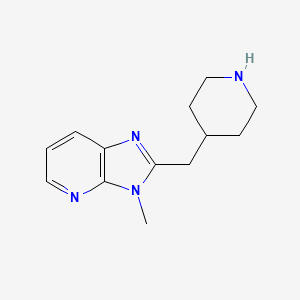 molecular formula C13H18N4 B1470091 3-methyl-2-(piperidin-4-ylmethyl)-3H-imidazo[4,5-b]pyridine CAS No. 1518435-16-9