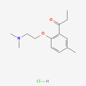 molecular formula C14H22ClNO2 B14700910 Propiophenone, 2'-(2-(dimethylamino)ethoxy)-5'-methyl-, hydrochloride CAS No. 20808-96-2