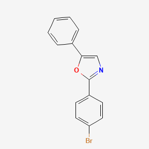 molecular formula C15H10BrNO B14700917 2-(4-Bromophenyl)-5-phenyl-1,3-oxazole CAS No. 14492-02-5