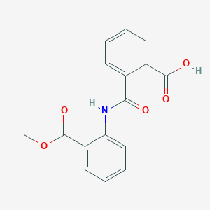 molecular formula C16H13NO5 B14700945 2-{[2-(Methoxycarbonyl)phenyl]carbamoyl}benzoic acid CAS No. 19689-01-1