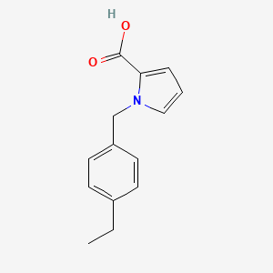 molecular formula C14H15NO2 B1470096 1-[(4-乙基苯基)甲基]-1H-吡咯-2-羧酸 CAS No. 1540010-24-9