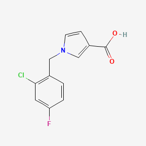 molecular formula C12H9ClFNO2 B1470097 1-(2-chloro-4-fluorobenzyl)-1H-pyrrole-3-carboxylic acid CAS No. 1538774-36-5