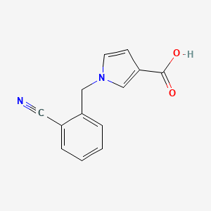molecular formula C13H10N2O2 B1470098 1-[(2-cyanophenyl)methyl]-1H-pyrrole-3-carboxylic acid CAS No. 1507930-59-7