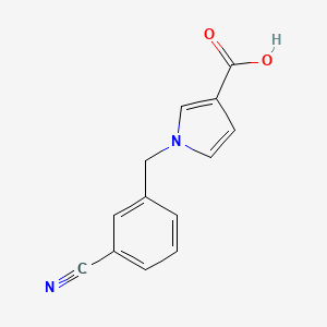 molecular formula C13H10N2O2 B1470099 1-[(3-cyanophenyl)methyl]-1H-pyrrole-3-carboxylic acid CAS No. 1541718-63-1