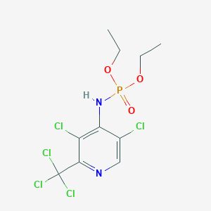 molecular formula C10H12Cl5N2O3P B14700997 Phosphoramidic acid, (3,5-dichloro-2-(trichloromethyl)-4-pyridyl)-, diethyl ester CAS No. 24241-84-7