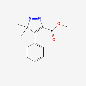 molecular formula C13H14N2O2 B14701060 Methyl 3,3-dimethyl-4-phenyl-3H-pyrazole-5-carboxylate CAS No. 21603-21-4