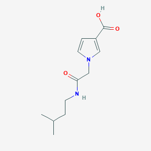 molecular formula C12H18N2O3 B1470107 1-{[(3-methylbutyl)carbamoyl]methyl}-1H-pyrrole-3-carboxylic acid CAS No. 1515398-63-6