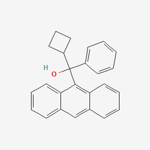 molecular formula C25H22O B14701220 Anthracen-9-yl-cyclobutyl-phenylmethanol CAS No. 27069-98-3