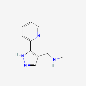 N-methyl-1-(3-(pyridin-2-yl)-1H-pyrazol-4-yl)methanamine