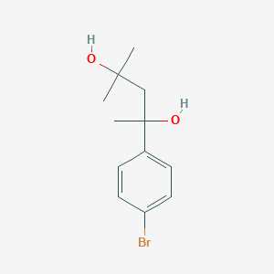 molecular formula C12H17BrO2 B14701271 2-(4-Bromophenyl)-4-methylpentane-2,4-diol CAS No. 21133-81-3
