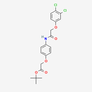 molecular formula C20H21Cl2NO5 B14701278 Tert-butyl 2-[4-[[2-(3,4-dichlorophenoxy)acetyl]amino]phenoxy]acetate CAS No. 20768-30-3