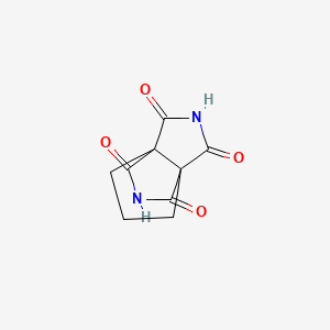 molecular formula C9H8N2O4 B14701285 3,7-Diazatricyclo[3.3.3.01,5]undecane-2,4,6,8-tetrone CAS No. 25539-95-1