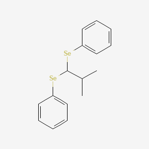 molecular formula C16H18Se2 B14701325 Benzene, 1,1'-[(2-methylpropylidene)bis(seleno)]bis- CAS No. 26822-91-3