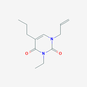 molecular formula C12H18N2O2 B14701343 Uracil, 1-allyl-3-ethyl-5-propyl- CAS No. 21667-26-5