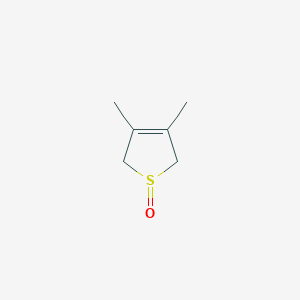 molecular formula C6H10OS B14701380 Thiophene, 2,5-dihydro-3,4-dimethyl-, 1-oxide CAS No. 18015-15-1
