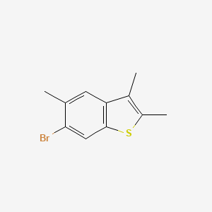 molecular formula C11H11BrS B14701405 Benzo[b]thiophene, 6-bromo-2,3,5-trimethyl- CAS No. 14207-25-1