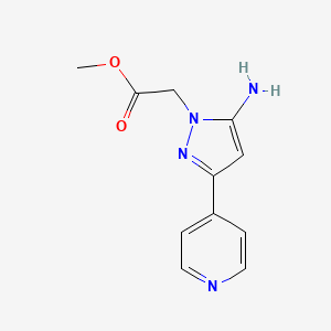 Methyl 2-(5-amino-3-(pyridin-4-yl)-1H-pyrazol-1-yl)acetate