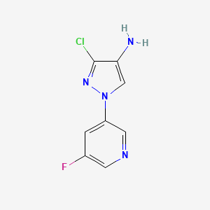3-chloro-1-(5-fluoropyridin-3-yl)-1H-pyrazol-4-amine