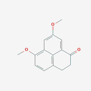 molecular formula C15H14O3 B14701498 6,8-Dimethoxy-2,3-dihydro-1H-phenalen-1-one CAS No. 22442-53-1