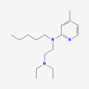 molecular formula C17H31N3 B14701504 Pyridine, 2-(N-(2-diethylaminoethyl)-N-pentylamino)-4-methyl- CAS No. 23826-77-9