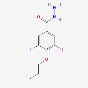 molecular formula C10H12I2N2O2 B14701567 Benzoic acid, 3,5-diiodo-4-propoxy-, hydrazide CAS No. 23964-40-1