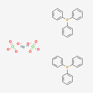 molecular formula C36H30Cl2HgO8P2 B14701583 Mercury(2+);triphenylphosphane;diperchlorate CAS No. 21393-72-6