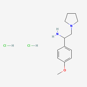 1-(4-Methoxyphenyl)-2-(pyrrolidin-1-yl)ethan-1-amine dihydrochloride
