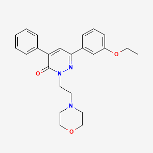molecular formula C24H27N3O3 B14701605 3(2H)-Pyridazinone, 6-(m-ethoxyphenyl)-2-(2-morpholinoethyl)-4-phenyl- CAS No. 23348-37-0