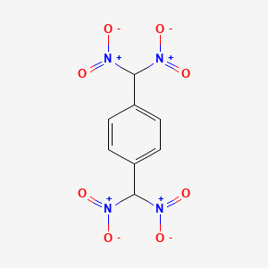 molecular formula C8H6N4O8 B14701688 p-Bis(dinitromethyl)benzene CAS No. 24239-79-0