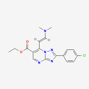 ethyl 2-(4-chlorophenyl)-7-[(E)-2-(dimethylamino)vinyl][1,2,4]triazolo[1,5-a]pyrimidine-6-carboxylate