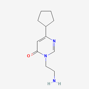 3-(2-Aminoethyl)-6-cyclopentyl-3,4-dihydropyrimidin-4-one