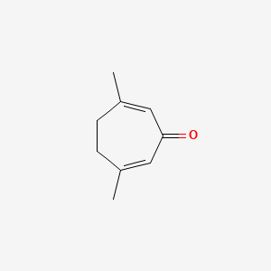 molecular formula C9H12O B14701743 3,6-Dimethylcyclohepta-2,6-dien-1-one CAS No. 14470-72-5