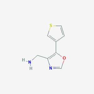[5-(Thiophen-3-yl)-1,3-oxazol-4-yl]methanamine