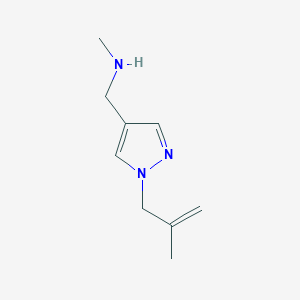 molecular formula C9H15N3 B1470181 methyl({[1-(2-methylprop-2-en-1-yl)-1H-pyrazol-4-yl]methyl})amine CAS No. 1512269-94-1