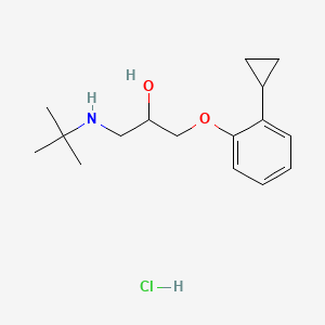 molecular formula C16H26ClNO2 B14701847 1-(tert-Butylamino)-3-(o-cyclopropylphenoxy)-2-propanol hydrochloride CAS No. 27325-20-8