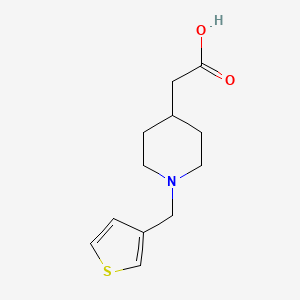 2-{1-[(Thiophen-3-yl)methyl]piperidin-4-yl}acetic acid