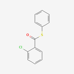 molecular formula C13H9ClOS B14701951 Benzenecarbothioic acid, 2-chloro-, S-phenyl ester CAS No. 21122-36-1