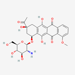 molecular formula C27H29NO12 B14701988 7-O-(beta-D-Glucosaminyl)daunomycinone CAS No. 22423-39-8