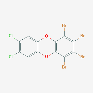 molecular formula C12H2Br4Cl2O2 B147020 1,2,3,4-Tetrabromo-7,8-dichlorodibenzo-p-dioxin CAS No. 134974-39-3