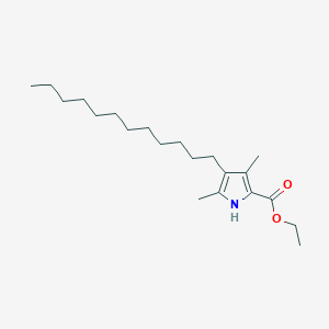 molecular formula C21H37NO2 B14702031 Ethyl 4-dodecyl-3,5-dimethyl-1h-pyrrole-2-carboxylate CAS No. 25573-78-8