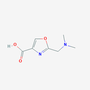 molecular formula C7H10N2O3 B1470208 2-[(Dimethylamino)methyl]-1,3-oxazole-4-carboxylic acid CAS No. 1368397-01-6