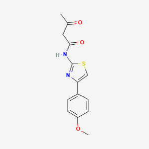 molecular formula C14H14N2O3S B14702087 N-[4-(4-Methoxyphenyl)-1,3-thiazol-2-yl]-3-oxobutanamide CAS No. 23436-62-6