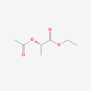 molecular formula C7H12O4 B14702113 Ethyl (2S)-2-(acetyloxy)propanoate CAS No. 20918-91-6